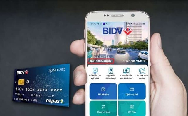 Số tài khoản BIDV không phải dãy số trên thẻ ATM