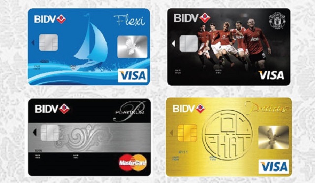 Các loại thẻ tín dụng của ngân hàng BIDV có thể vay tiền